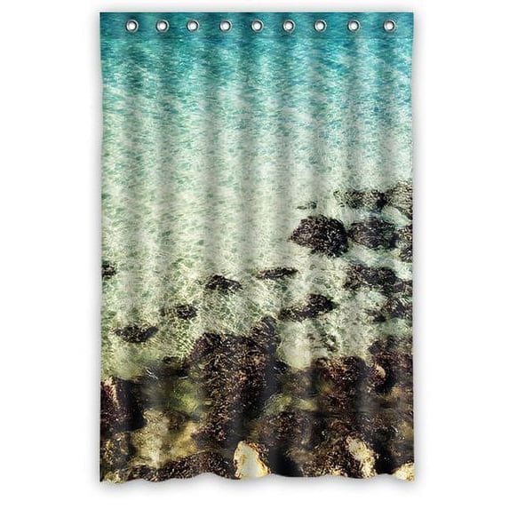 Ganma Beautiful Sea Design Shower Curtain Polyester Fabric Bathroom Shower Curtain 48x72 inches