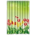 thumbnail image 1 of Ganma Beautiful Spring Butterfly Flying Around Red And Yellow Tulips Shower Curtain Polyester Fabric Bathroom Shower Curtain 48x72 inches, 1 of 3