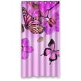 thumbnail image 1 of Ganma Beautiful pink butterfly Shower Curtain Polyester Fabric Bathroom Shower Curtain 36x72 inches, 1 of 3