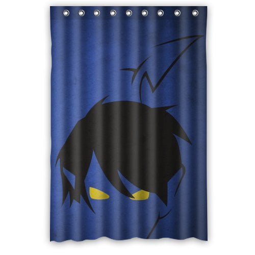 Ganma Black And Blue Lastest Unique Shower Curtain Polyester Fabric Bathroom Shower Curtain 48x72 inches