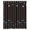 thumbnail image 1 of Ganma Black Sky Galaxy Star Bud Shower Curtain Polyester Fabric Bathroom Shower Curtain 60x72 inches, 1 of 3