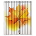 thumbnail image 1 of Ganma Botany Autumn Yellow Maple Leaf Shower Curtain Polyester Fabric Bathroom Shower Curtain 60x72 inches, 1 of 3