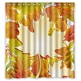 thumbnail image 1 of Ganma Botany Autumn Yellow Maple Leaf Shower Curtain Polyester Fabric Bathroom Shower Curtain 66x72 inches, 1 of 3