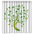 thumbnail image 1 of Ganma Botany Love Tree Design Shower Curtain Polyester Fabric Bathroom Shower Curtain 66x72 inches, 1 of 3