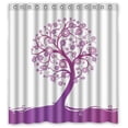 thumbnail image 1 of Ganma Botany Love Tree Design Shower Curtain Polyester Fabric Bathroom Shower Curtain 66x72 inches, 1 of 3