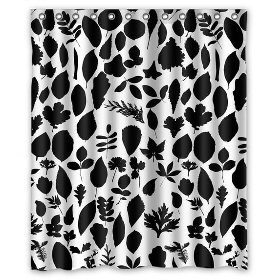 Ganma Botany Love Tree Sketch Design Shower Curtain Polyester Fabric Bathroom Shower Curtain 60x72 inches