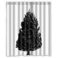 thumbnail image 1 of Ganma Botany Love Tree Sketch Design Shower Curtain Polyester Fabric Bathroom Shower Curtain 60x72 inches, 1 of 3