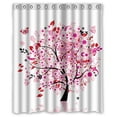 thumbnail image 1 of Ganma Botany Love Tree Sweet Shower Curtain Polyester Fabric Bathroom Shower Curtain 60x72 inches, 1 of 3