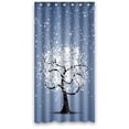thumbnail image 1 of Ganma Botany Love Tree White Design Shower Curtain Polyester Fabric Bathroom Shower Curtain 36x72 inches, 1 of 3