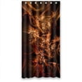 thumbnail image 1 of Ganma Brown flame wave Shower Curtain Polyester Fabric Bathroom Shower Curtain 36x72 inches, 1 of 3