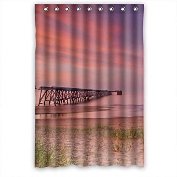 Ganma By The Sea Design Shower Curtain Polyester Fabric Bathroom Shower Curtain 48x72 inches
