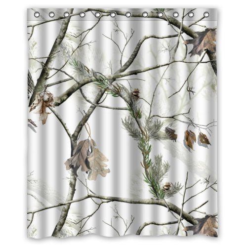 Ganma Camouflage Camo Trees Shower Curtain Polyester Fabric Bathroom Shower Curtain 60x72 inches
