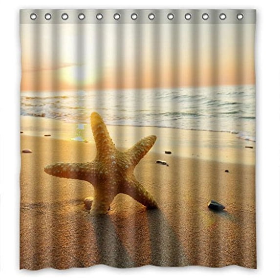 Ganma Chamring Sunrise Beach Shower Curtain Polyester Fabric Bathroom Shower Curtain 60x72 inches