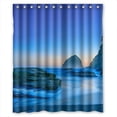 thumbnail image 1 of Ganma Charming Blue Coast Shower Curtain Polyester Fabric Bathroom Shower Curtain 60x72 inches, 1 of 3