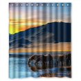thumbnail image 1 of Ganma Clear Glam Sunset Sky And Horse Drink Water Shower Curtain Polyester Fabric Bathroom Shower Curtain 60x72 inches, 1 of 3