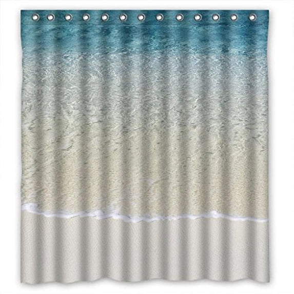 Ganma Clear Sea Water Shower Curtain Polyester Fabric Bathroom Shower Curtain 66x72 inches