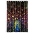 thumbnail image 1 of Ganma Colorful Peacock Design Shower Curtain Polyester Fabric Bathroom Shower Curtain 48x72 inches, 1 of 3