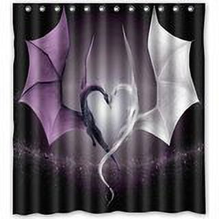 Ganma Cool Dragon Design Sea Dragons And Fire Dragons Art Shower Curtain Polyester Fabric Bathroom Shower Curtain 66x72 inches