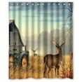 thumbnail image 1 of Ganma Cool Old Tractor And Cute Deer Shower Curtain Polyester Fabric Bathroom Shower Curtain 60x72 inches, 1 of 3