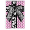 thumbnail image 1 of Ganma Cute Girly Pink White Chevron With Zebra Print Ribbon Bow Shower Curtain Polyester Fabric Bathroom Shower Curtain 48x72 inches, 1 of 3