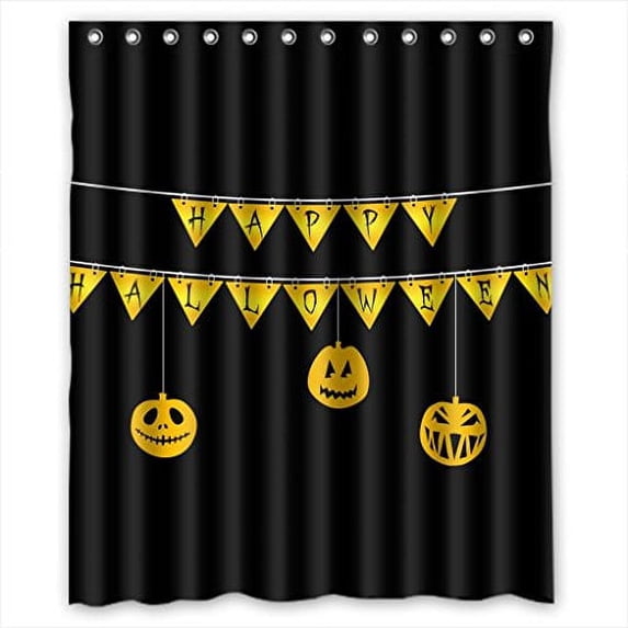 Ganma Cute Halloween Pumpkins Shower Curtain Polyester Fabric Bathroom Shower Curtain 60x72 inches
