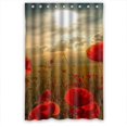 thumbnail image 1 of Ganma Delicate red flowers Shower Curtain Polyester Fabric Bathroom Shower Curtain 48x72 inches, 1 of 3