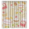 thumbnail image 1 of Ganma Delicious Food And Drink Ice Cream Cakes Shower Curtain Polyester Fabric Bathroom Shower Curtain 66x72 inches, 1 of 3