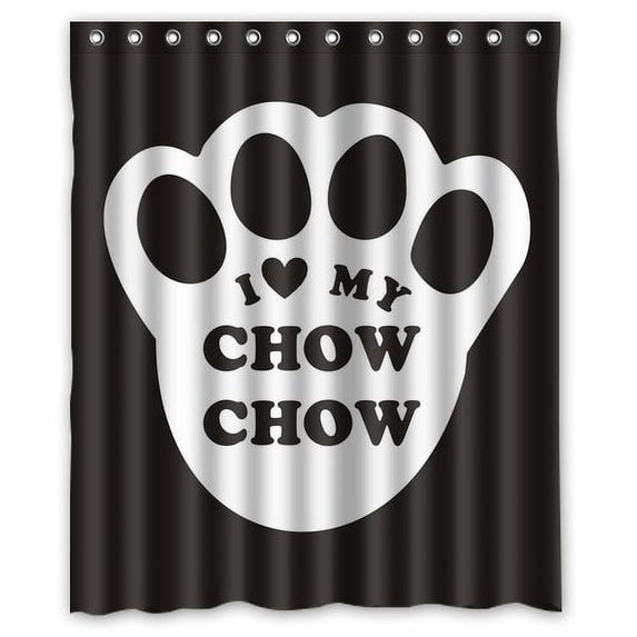 Ganma Dog Paw Shower Curtain Polyester Fabric Bathroom Shower Curtain 60x72 inches