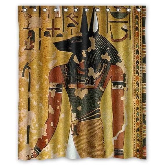 Ganma Egypt Anubis Background Shower Curtain Polyester Fabric Bathroom Shower Curtain 60x72 inches