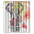 thumbnail image 1 of Ganma Elephant Ethnic Tribal Celestial Indian Shower Curtain Polyester Fabric Bathroom Shower Curtain 60x72 inches, 1 of 3