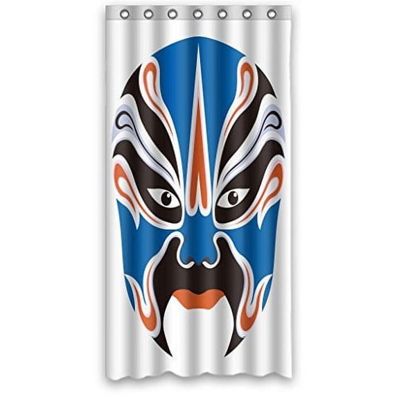 Ganma Facial Makeup In Beijing Opera Modern Shower Curtain Polyester Fabric Bathroom Shower Curtain 36x72 inches