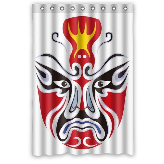 Ganma Facial Makeup In Beijing Opera Shower Curtain Polyester Fabric Bathroom Shower Curtain 48x72 inches