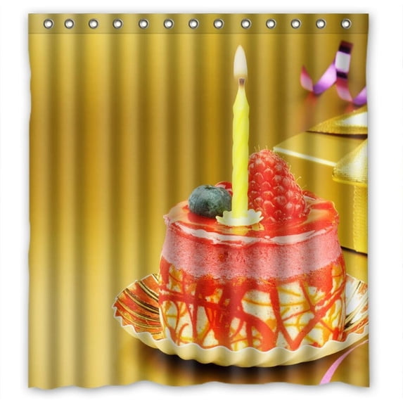 Ganma Festive Wild fruit cake Shower Curtain Polyester Fabric Bathroom Shower Curtain 66x72 inches