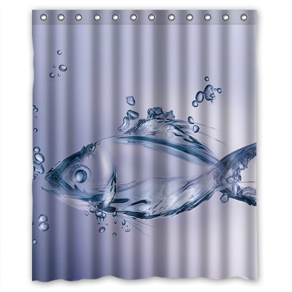 Ganma Fish Water Animals Shower Curtain Polyester Fabric Bathroom Shower Curtain 60x72 inches