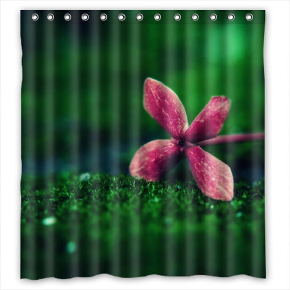 Ganma Flower on grass Shower Curtain Polyester Fabric Bathroom Shower Curtain 60x72 inches