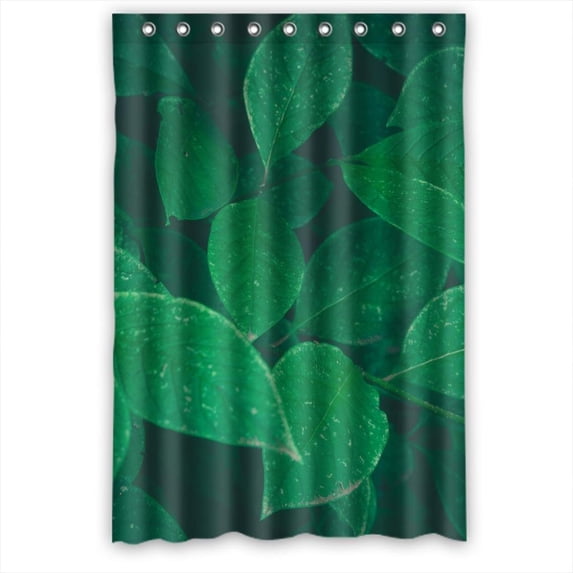 Ganma Fresh Leaves Shower Curtain Polyester Fabric Bathroom Shower Curtain 48x72 inches