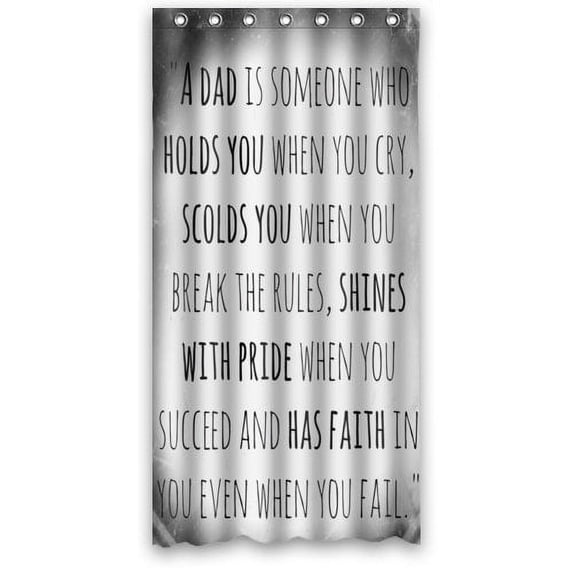 Ganma Funny Father'S Day Saying Quotes Design Shower Curtain Polyester Fabric Bathroom Shower Curtain 36x72 inches