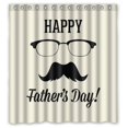 thumbnail image 1 of Ganma Glasses and Mustache Happy Father's Day Shower Curtain Polyester Fabric Bathroom Shower Curtain 60x72 inches, 1 of 3