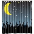 thumbnail image 1 of Ganma Good Night The Beautiful Night Shower Curtain Polyester Fabric Bathroom Shower Curtain 66x72 inches, 1 of 3