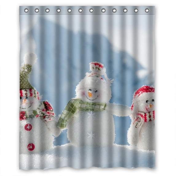 Ganma Happy snowmans Shower Curtain Polyester Fabric Bathroom Shower Curtain 60x72 inches