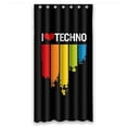 thumbnail image 1 of Ganma I Love Techno Theory Shower Curtain Polyester Fabric Bathroom Shower Curtain 36x72 inches, 1 of 3