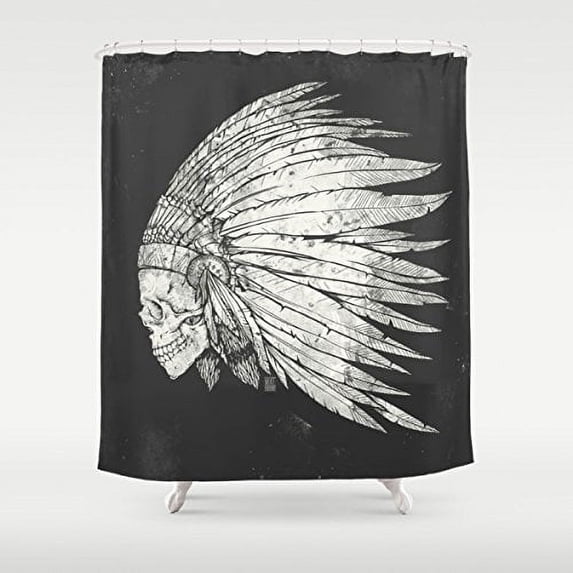 Ganma Indian Skull Shower Curtain Polyester Fabric Bathroom Shower Curtain 66x72 inches