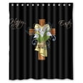 thumbnail image 1 of Ganma Jesus Christ Cross Shower Curtain Polyester Fabric Bathroom Shower Curtain 60x72 inches, 1 of 3