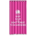 thumbnail image 1 of Ganma Keep Calm And Don'T Forget To Be Awesome Pink Graffiti Shower Curtain Polyester Fabric Bathroom Shower Curtain 36x72 inches, 1 of 3