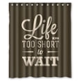 thumbnail image 1 of Ganma Life Quote Shower Curtain Polyester Fabric Bathroom Shower Curtain 60x72 inches, 1 of 3