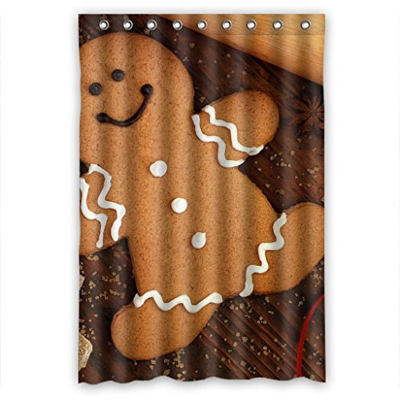 Ganma Lovely Cookies Baking Design Shower Curtain Polyester Fabric Bathroom Shower Curtain 48x72 inches