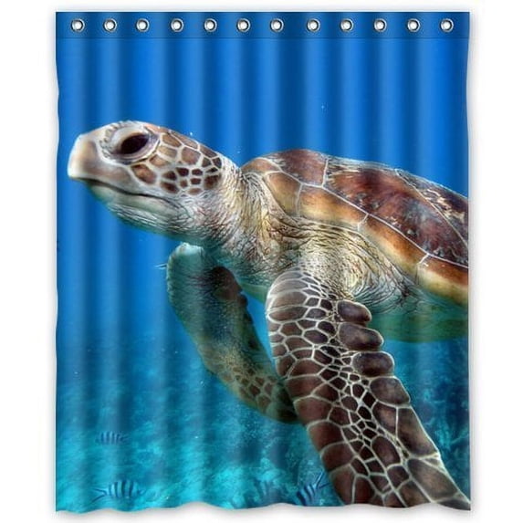 Ganma Lovely Sea Turtle Shower Curtain Polyester Fabric Bathroom Shower Curtain 60x72 inches