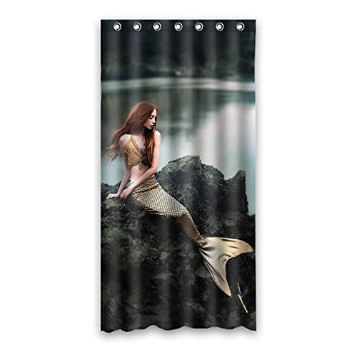 Ganma Mermaid Shower Curtain Polyester Fabric Bathroom Shower Curtain 36x72 inches