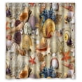 thumbnail image 1 of Ganma Most Beautiful Design Beautiful Sea Shells Beach Corals Sand Shower Curtain Polyester Fabric Bathroom Shower Curtain 66x72 inches, 1 of 3