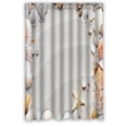 thumbnail image 1 of Ganma Most Beautiful Design White Sandy Shell Shower Curtain Polyester Fabric Bathroom Shower Curtain 48x72 inches, 1 of 3